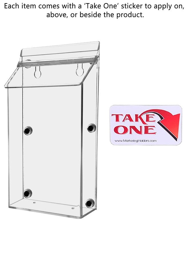 Marketing Holders Outdoor Brochure Holder with Lid Magnetic Mount Bin Holds 6" x 10" Booklets and Bifolds Real Estate Sheet Box Clear Acrylic Hangs On Smooth Metal Surfaces - Image 3