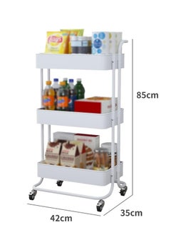 85x45x35cm Multi-Use 3-Layer Rotating Storage Cart, Metal 3-Shelf Vegetable Organizer, Multi-Use Wheeled Vegetable Cart - pzsku/ZB42D9F18CA985051E95BZ/45/_/1732536486/e0876ccd-337f-4843-baeb-cdaf164a7748