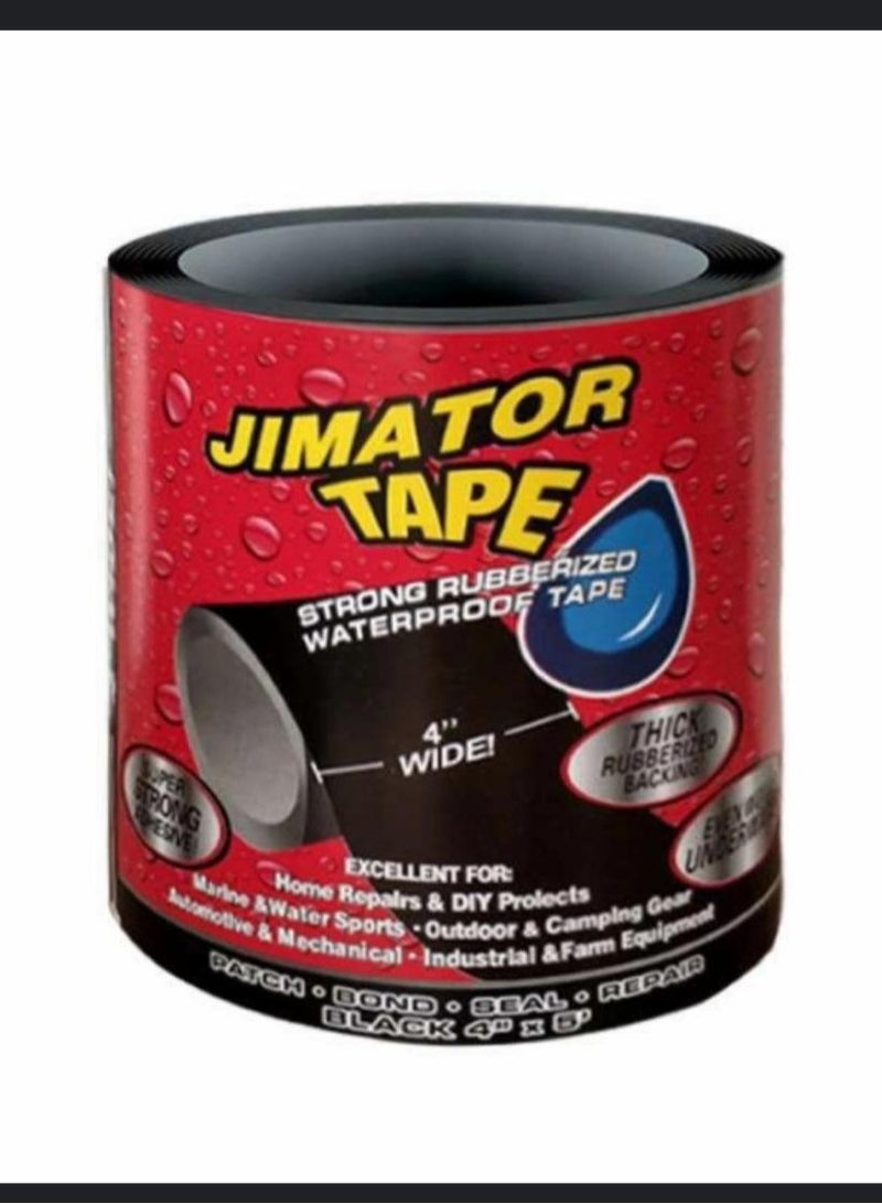 تي في شريط مرن مطاطي مقاوم للماء أسود 5 أقدام - Image 2