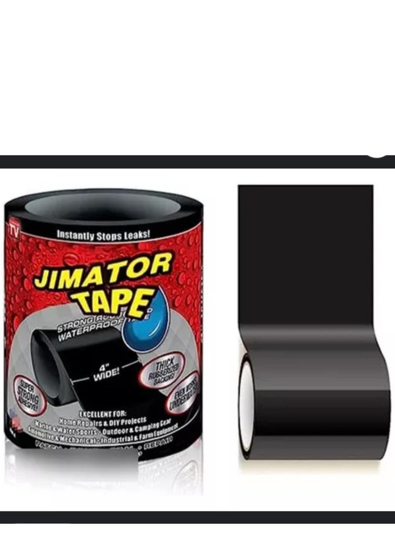 تي في شريط مرن مطاطي مقاوم للماء أسود 5 أقدام - Image 3