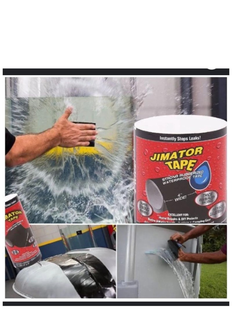 تي في شريط مرن مطاطي مقاوم للماء أسود 5 أقدام - Image 5