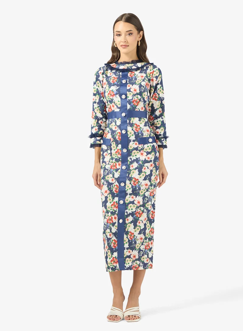 Floral Print Midi Dress