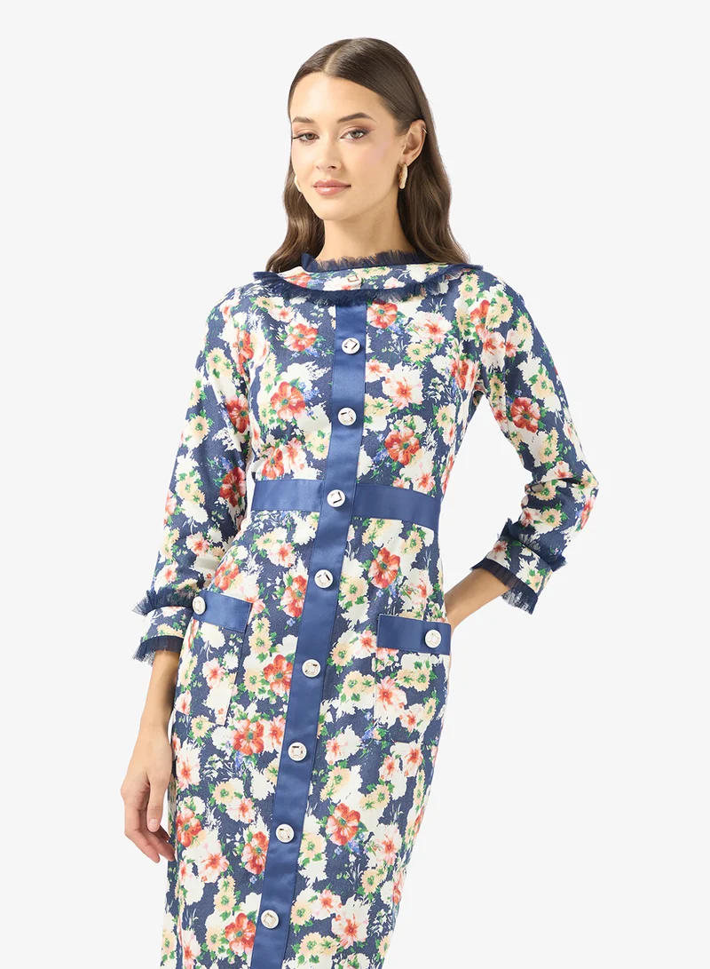 Golden Apple  Floral Print Midi Dress for Women | Best Price UAE
