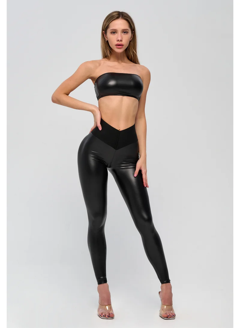 Bona Fide Bona Fide Premium High Waisted Leggings for Women – Shiny Sculpting Tummy Control Workout Pants