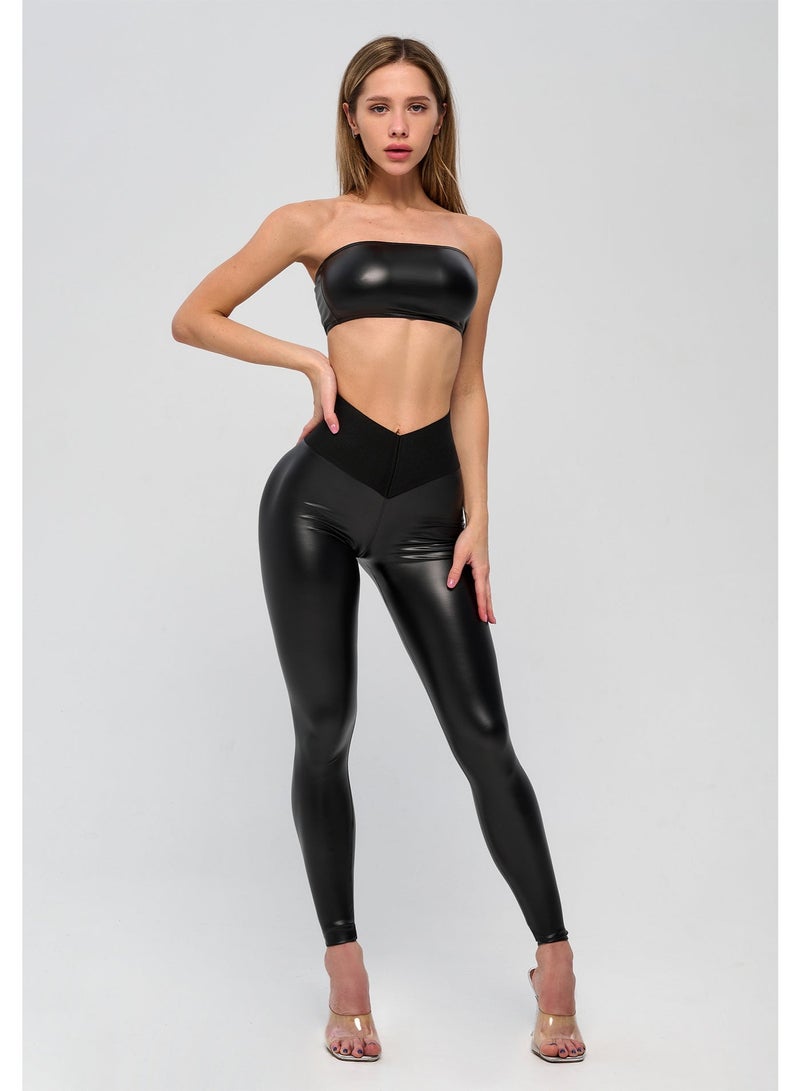 Bona Fide Premium High Waisted Leggings for Women – Shiny Sculpting Tummy Control Workout Pants - Image 3