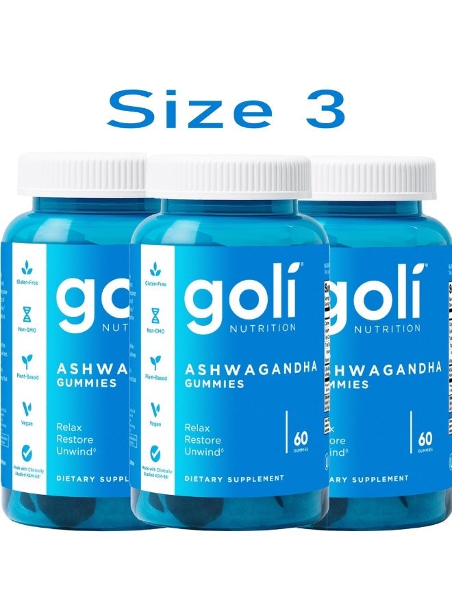 جولي نيوترشن Goli Ashwagandha & Vitamin D Gummies – 60 Count | KSM-66 Ashwagandha | Relax. Restore. Unwind. | Vegan, Non-GMO, Gluten-Free & Gelatin-Free - Image 3