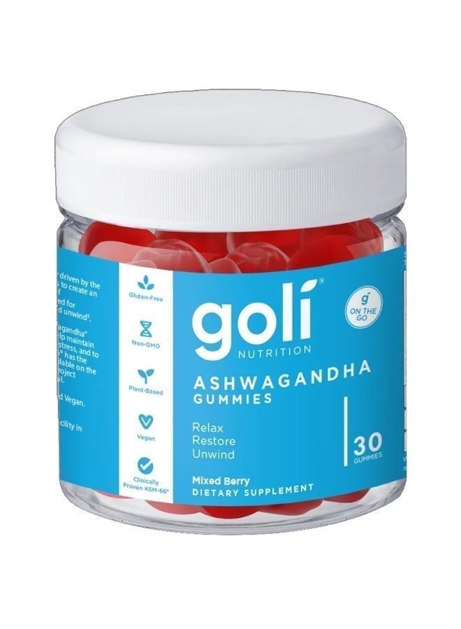 جولي نيوترشن Goli Ashwagandha & Vitamin D Gummies – 60 or 30 Count | KSM-66 Ashwagandha | Relax. Restore. Unwind. | Vegan, Non-GMO, Gluten-Free & Gelatin-Free - Image 3