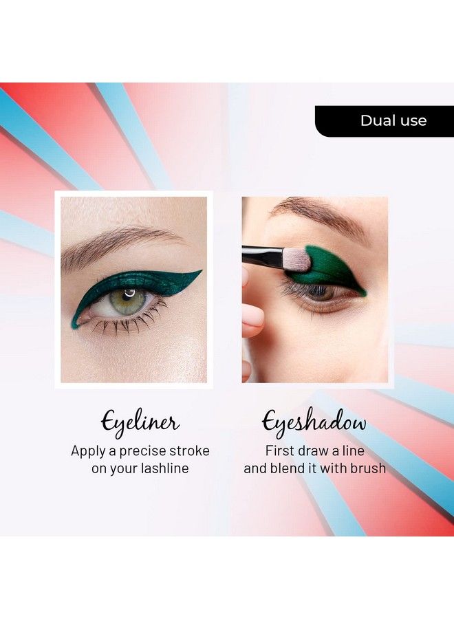 Lenphor Smudge Me Eye Pencil Comes With Eyeliner & Eyeshadow Long Lasting Eye Makeup Precision Tip For Professional Strokes Intense Look Smooth Application Shimmery Finish Misty Green 03 - Image 4