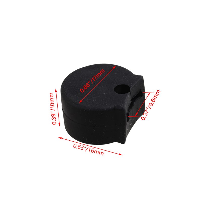 Homeswitch Black Rubber Thumb Rest Cushion Protector for Most Clarinet Pack of 5 - Image 5