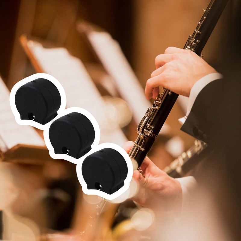 Homeswitch Black Rubber Thumb Rest Cushion Protector for Most Clarinet Pack of 5 - Image 2