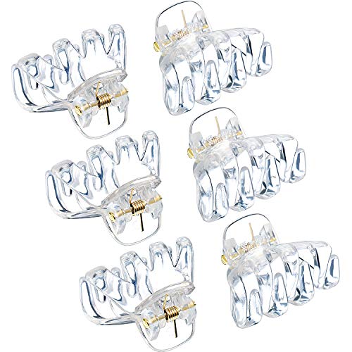 Bememo 24 Pcs Octopus Mini Jaw Clips 3 cm Small Hair Claw Clips NoSlip Grip for Women GirlsClear