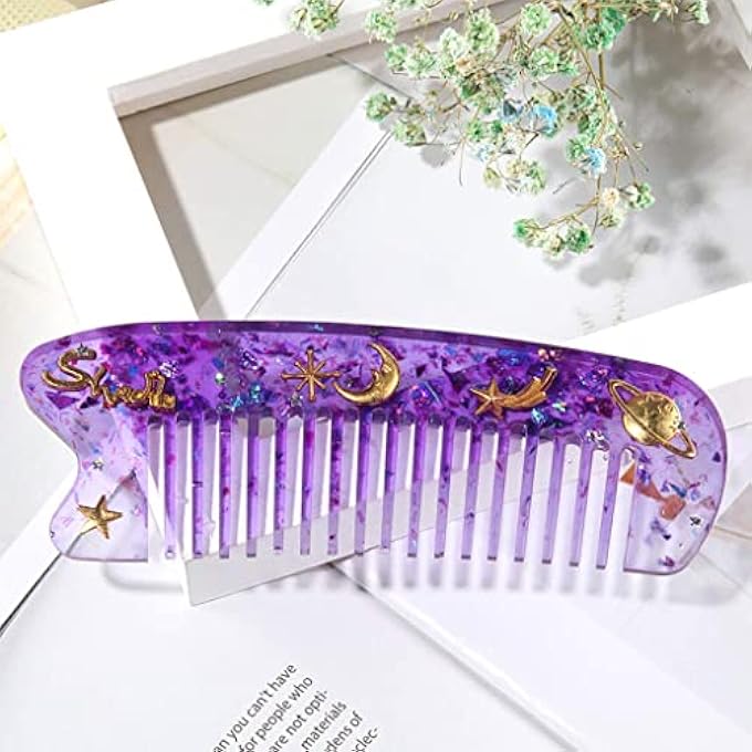 STRBOXONG 8PCS COMB RESIN MOLDS, , COMB SILICONE UV CASTING MOULDS, DIY CASTING MOULDS FOR JEWELRY CRAFT MAKING HANDMADE - Image 2