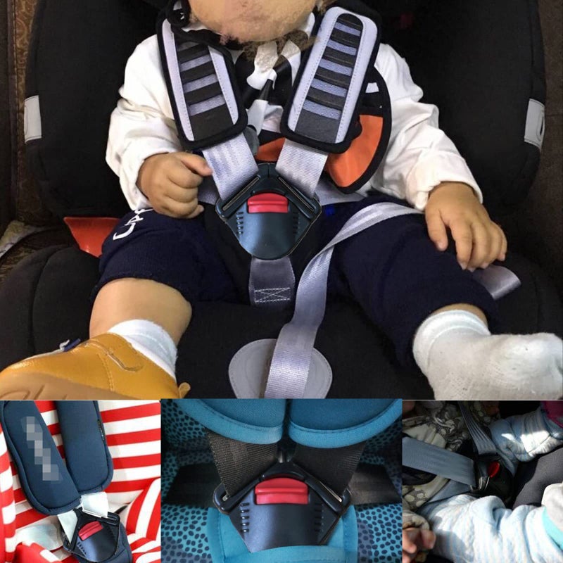 PCTC Universal Child Seat Toddler Harness Clip Fixed Lock Buckle 5PT 5 Point Adjustable Strap for Stroller Baby High Chair Pram Buggy Kid Pushchair - Image 4