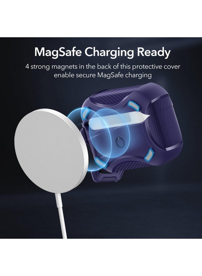 اي اس ار حافظة ESR لسماعات AirPods Pro 2، متوافقة مع MagSafe، شحن لاسلكي HaLolock، حماية قوية من السقوط، TPU، غطاء مغناطيسي متين لسماعات AirPods Pro الجيل الأول/الثاني (2023/2022/2019)، أرجواني  - Image 3