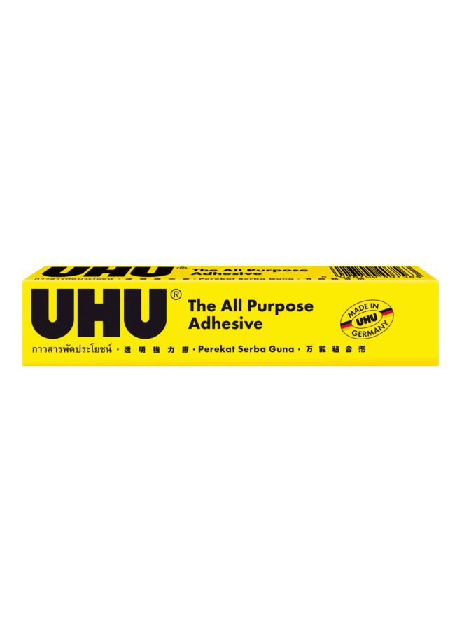 UHU All-Purpose Adhesive Tube – 20ml Yellow/Black - Image 2
