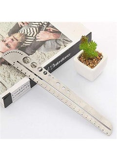 OCTOBER Zerodis Stainless Steel Scale Ruler, Multifunctional Protractor Measuring Tool, Professional Grade Aluminum Triangular Drafting Ruler for Civil Engineer Blueprints  - Image 2