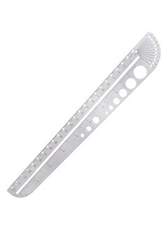OCTOBER Zerodis Stainless Steel Scale Ruler, Multifunctional Protractor Measuring Tool, Professional Grade Aluminum Triangular Drafting Ruler for Civil Engineer Blueprints  - Image 1