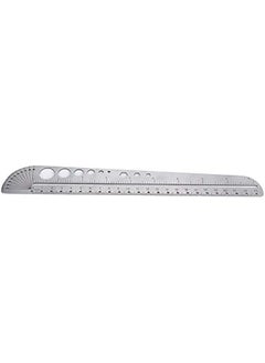 OCTOBER Zerodis Stainless Steel Scale Ruler, Multifunctional Protractor Measuring Tool, Professional Grade Aluminum Triangular Drafting Ruler for Civil Engineer Blueprints  - Image 4