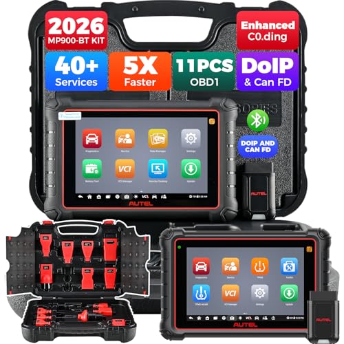 Autel MaxiPRO MP900BT KIT Scanner 2026 Same as MS906 Pro MS906 MAX MK908 wOE C0ding 3000 Test 40 Service 150 Makes Up of MP900BT MP900BT w 200 Bucks 11 PCS OBD Cables CAN FD FCA SGW - Image 1