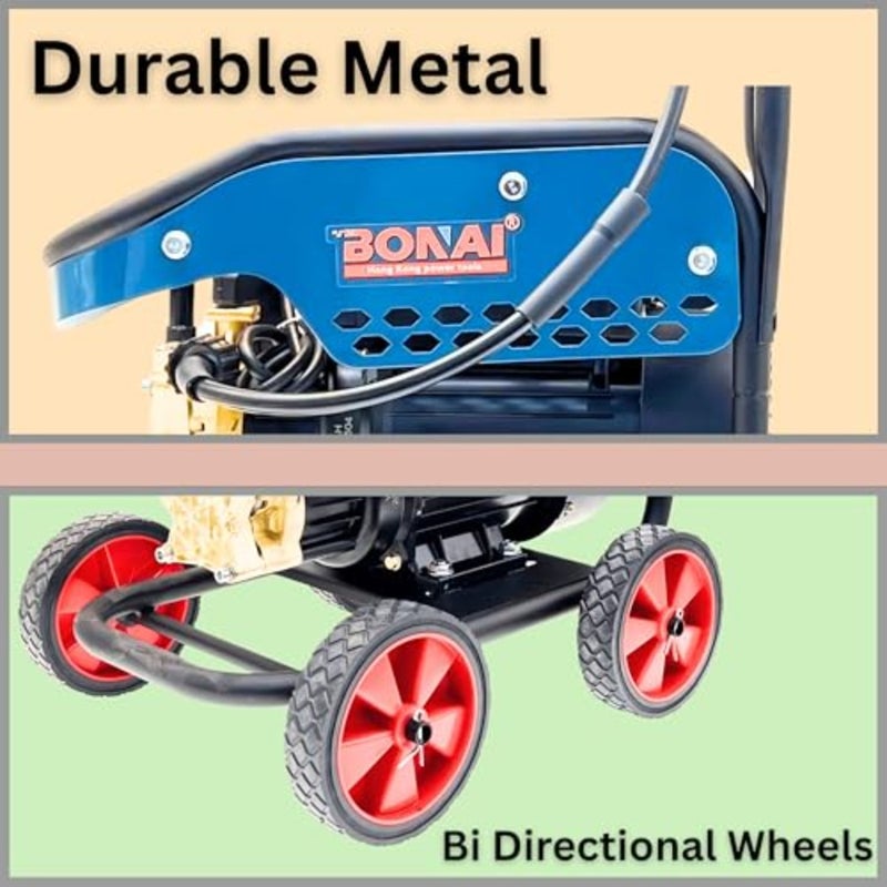 BN-HK61 3000W 300Bar منظف كهربائي عالي الضغط 5800 PSI Power Jet Wash Machine 8.5L / Min تدفق المياه الذاتي فتيلة غسالة السيارات المحمولة في الهواء الطلق أداة تنظيف درب الفناء - Image 4