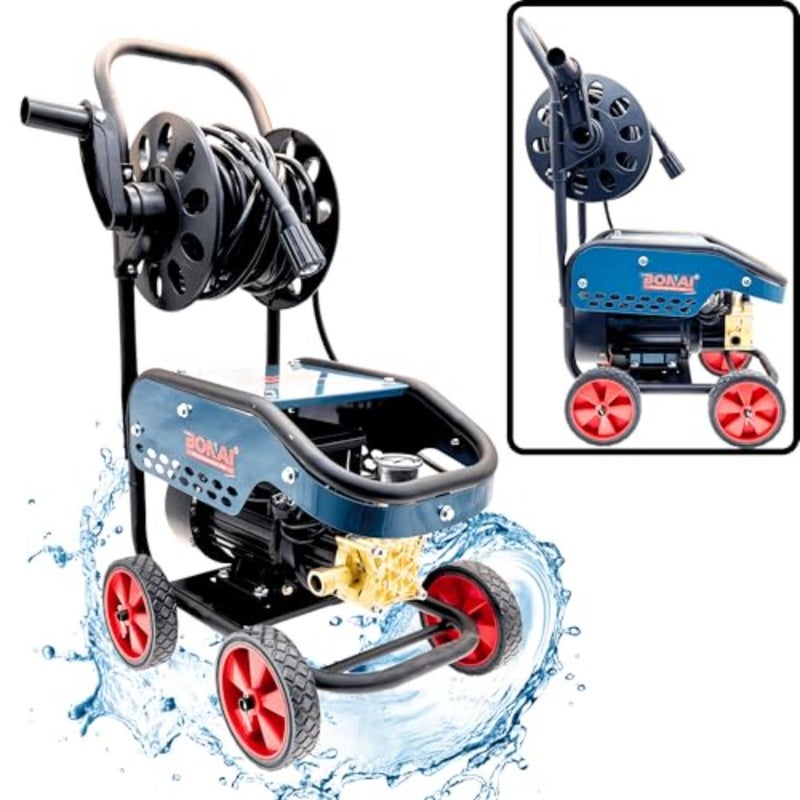 BN-HK61 3000W 300Bar منظف كهربائي عالي الضغط 5800 PSI Power Jet Wash Machine 8.5L / Min تدفق المياه الذاتي فتيلة غسالة السيارات المحمولة في الهواء الطلق أداة تنظيف درب الفناء - Image 2