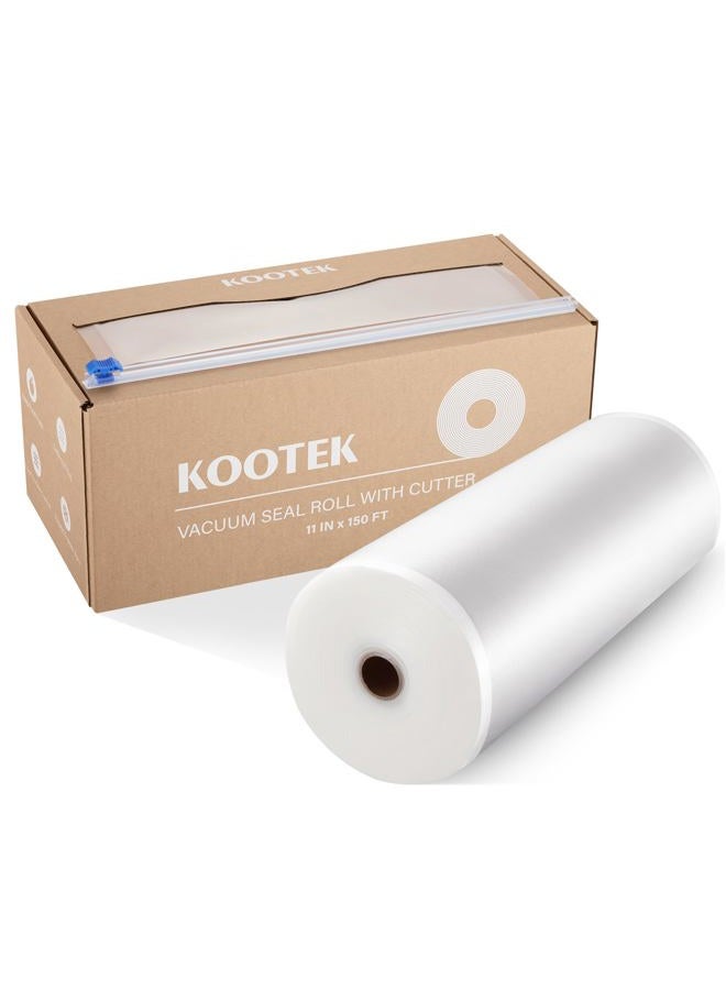 Kootek 11" x 150' Vacuum Sealer Roll Keeper with Cutter Dispenser, Commercial Grade Food Vacuum Seal Bag Rolls, Great for Storage, Meal prep and Sous Vide - Image 1