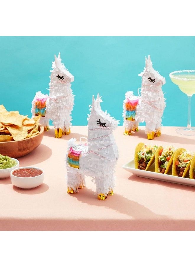 Juvale 3 Pack Of Mini Llama Pinatas For Birthday Celebration Cinco De Mayo Fiesta Decorations Animal Themed Party Supplies Party Favors Easy To Fill (10.5X5X2 Inches)  - Image 3