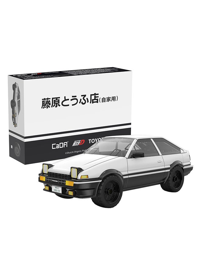CaDA CaDA Toy Building Blocks White Toyota AE86 Trueno Car Officially licensed C55018W 72pcs for +8 Years old - Image 2