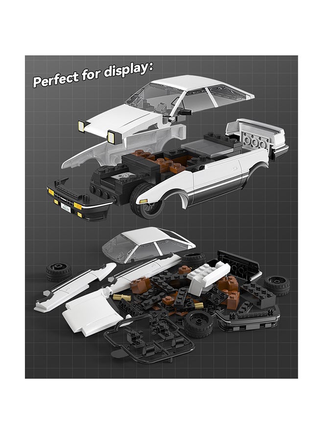 CaDA CaDA Toy Building Blocks White Toyota AE86 Trueno Car Officially licensed C55018W 72pcs for +8 Years old - Image 5