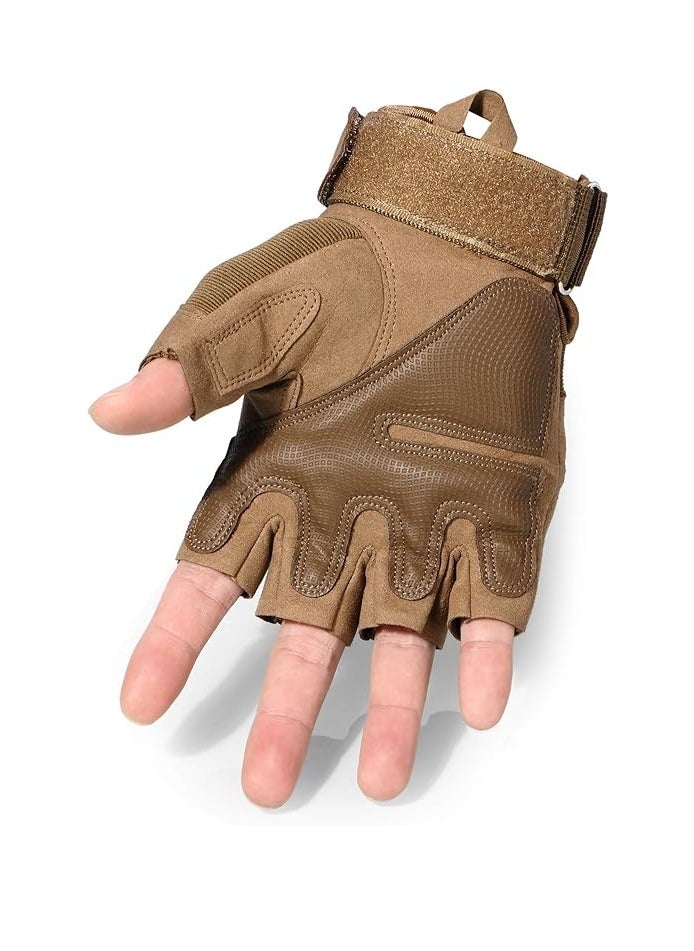 Bukela Tactical Fingerless Gloves for Motorbike Motorcycle Cycling Climbing Hiking Hunting Gloves  - Image 4