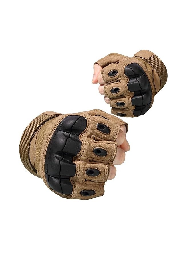 Bukela Tactical Fingerless Gloves for Motorbike Motorcycle Cycling Climbing Hiking Hunting Gloves  - Image 3