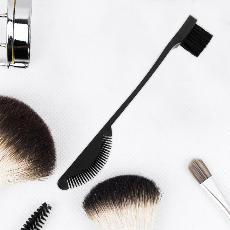 5pcs Double Ended Makeup Brush Set with Comb and Eyelash Tool for Hair Wax Styling and Eyebrow Shaping - Image 5