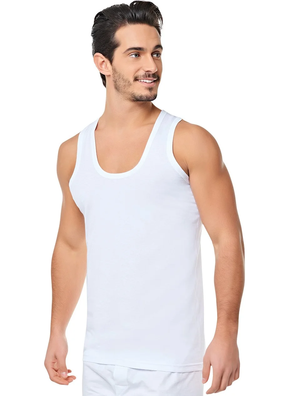 Seher Yıldızı Morning Star SER0001 / Morning Combed Cotton Undershirt (6 Pieces) | White