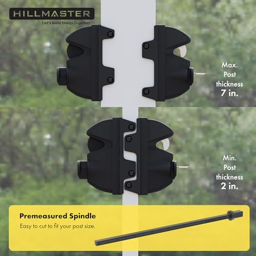 HILLMASTER Key Lockable 2 Way Gate Latch,Key Operates on Both Sides of Gate,2 Sided Gate Fence Lock for Outdoor Gates,Locking Gate Door Lock Fence Latch Gate Hardware for Metal,Wood,Vinyl Fence,Black Finish - Image 3