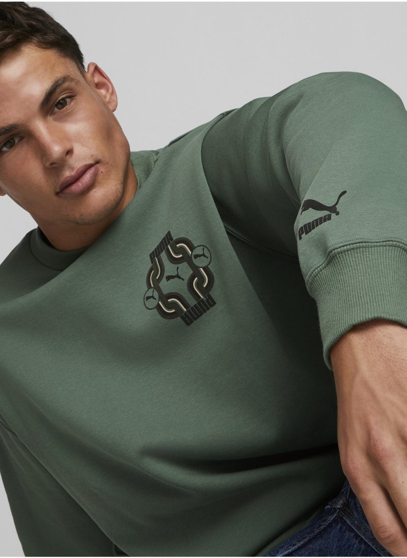 PUMA - Classics 70s Mens Fleece Sweatshirt - Image 1