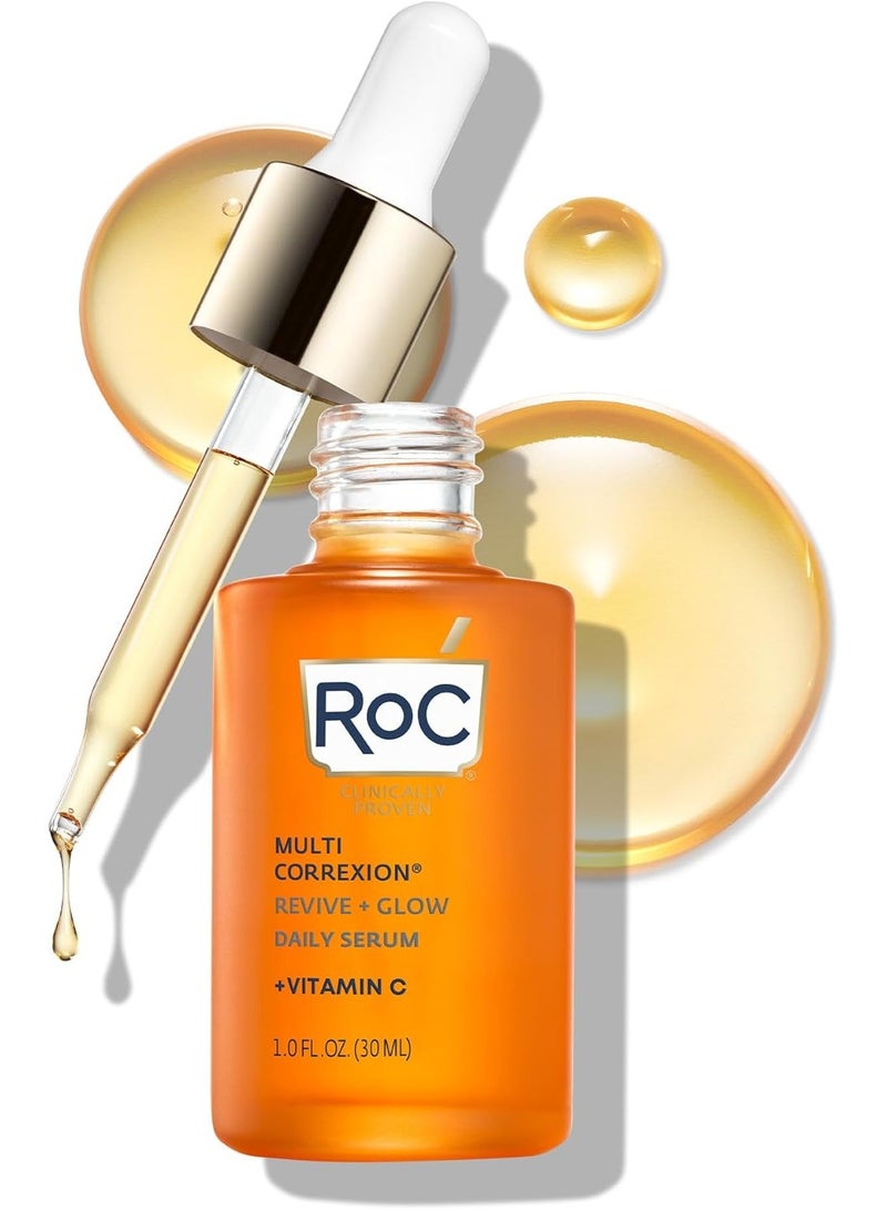 RoC Roc Multi Correxion Revive + Glow Vitamin C Serum, Daily Anti-Aging Wrinkle And Skin Tone Skin Care Treatment, Stocking Stuffer  - Image 1