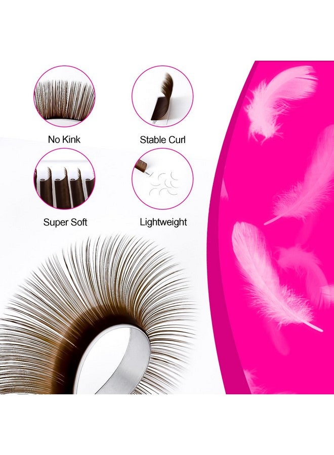 TDANCE Dark Brown Lash Extensions Colored Lash Extensions 0.03/0.05/0.07mm C/D Curl Premium Brown Lashes Salon Use Brown Eyelash Extensions(Dark Brown,0.05-D,8-15mm) - Image 3