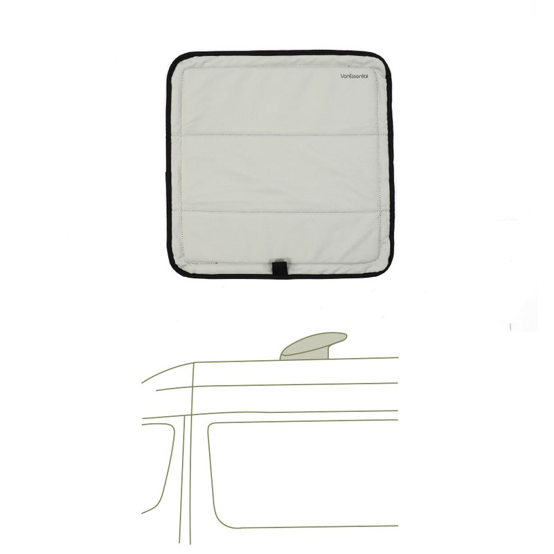 VanEssential VanEssential Magnetic Insulated Roof Vent Sun Cover for MaxxAir Fan Fantastic Fan 165 x 165 COOL GRAY 