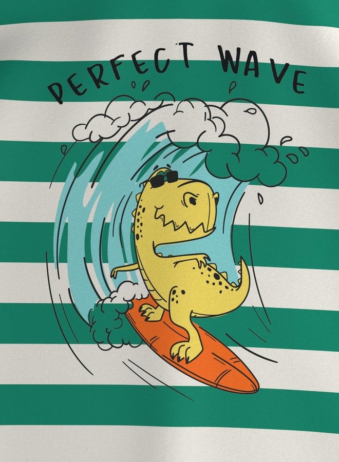 Nautinati Boys Pack of 2 Graphic Printed T-Shirt | Cotton | Age 1-5 Years Green-Orange - Image 4