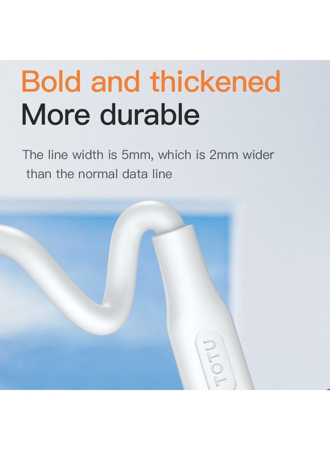 TOTU CB-4 Series USB-C / Type-C to 8 Pin Fast Charge Data Cable, Length:1m(White) - Image 5