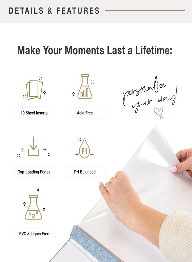 أم سي أس ألبوم قصاصات قماشي من إم سي إس مقاس 12x12، لون أزرق ضبابي - Image 4