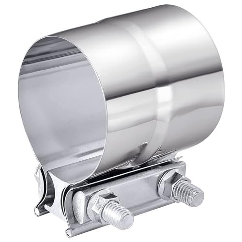 bylikeho Exhaust ClampCar Accessories 5 Lap Joint Exhaust Band Clamp Sleeve CouplerStainless Steel Exhaust Pipe Clamp for Exhaust SystemExhaust Tubing Connection5 Inch - Image 1