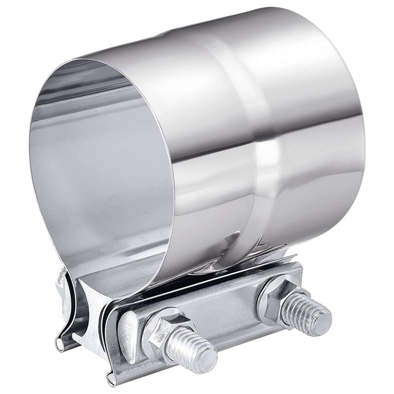 bylikeho Exhaust ClampCar Accessories 5 Lap Joint Exhaust Band Clamp Sleeve CouplerStainless Steel Exhaust Pipe Clamp for Exhaust SystemExhaust Tubing Connection5 Inch - Image 3