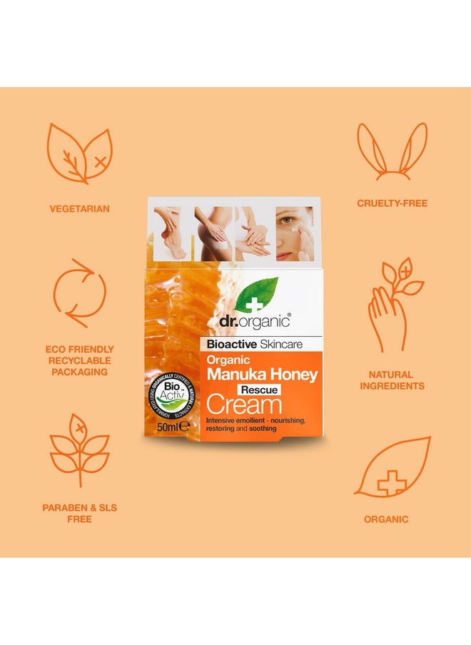 dr.organic Organic Manuka Honey Rescue Cream Bioactive Skincare (1.7 Fluid Ounces)  - Image 2