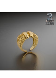 Women's Ring, Gold Plated, High Quality With Sparkling Zircon