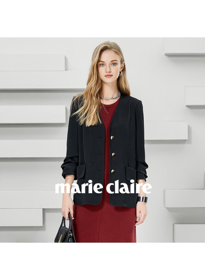 Marie Claire Women's Blazer Spring High-end Casual Loose Fashion Slimming Top - Image 2