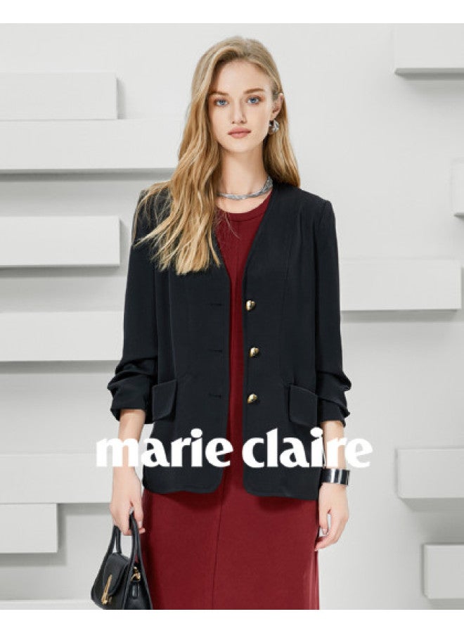 Marie Claire Women's Blazer Spring High-end Casual Loose Fashion Slimming Top - Image 1