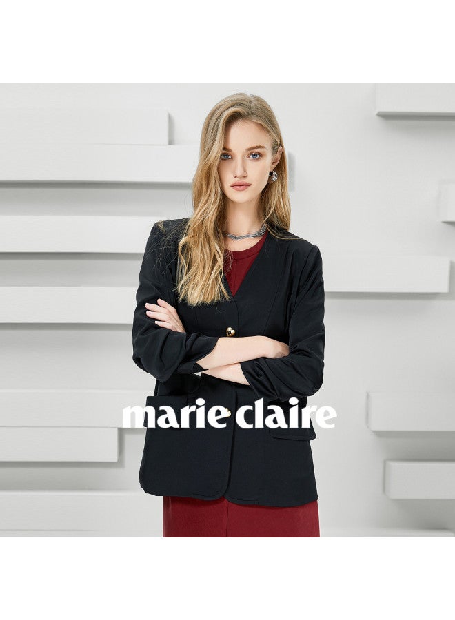 Marie Claire Women's Blazer Spring High-end Casual Loose Fashion Slimming Top - Image 5