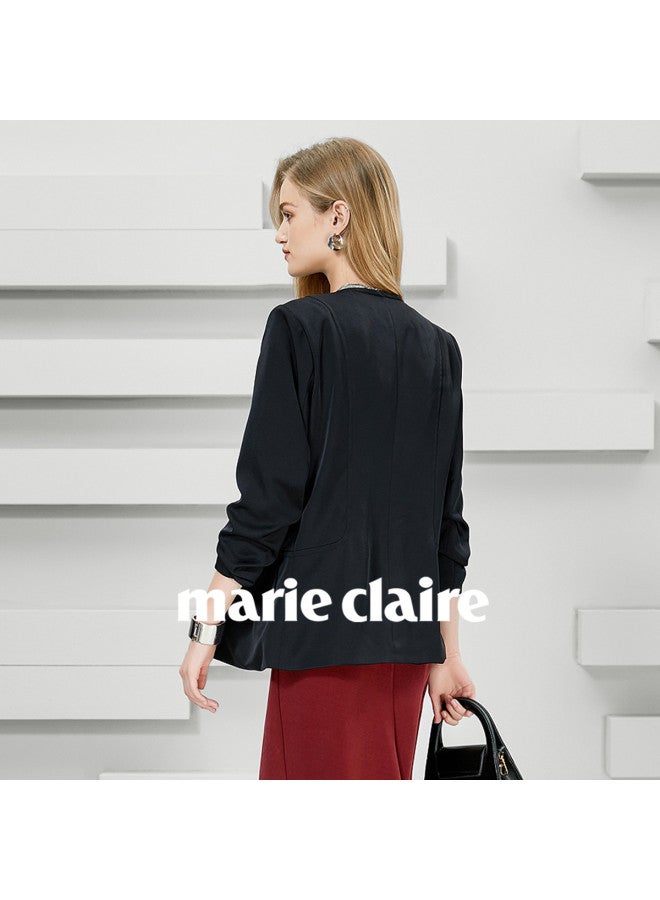 Marie Claire Women's Blazer Spring High-end Casual Loose Fashion Slimming Top - Image 4
