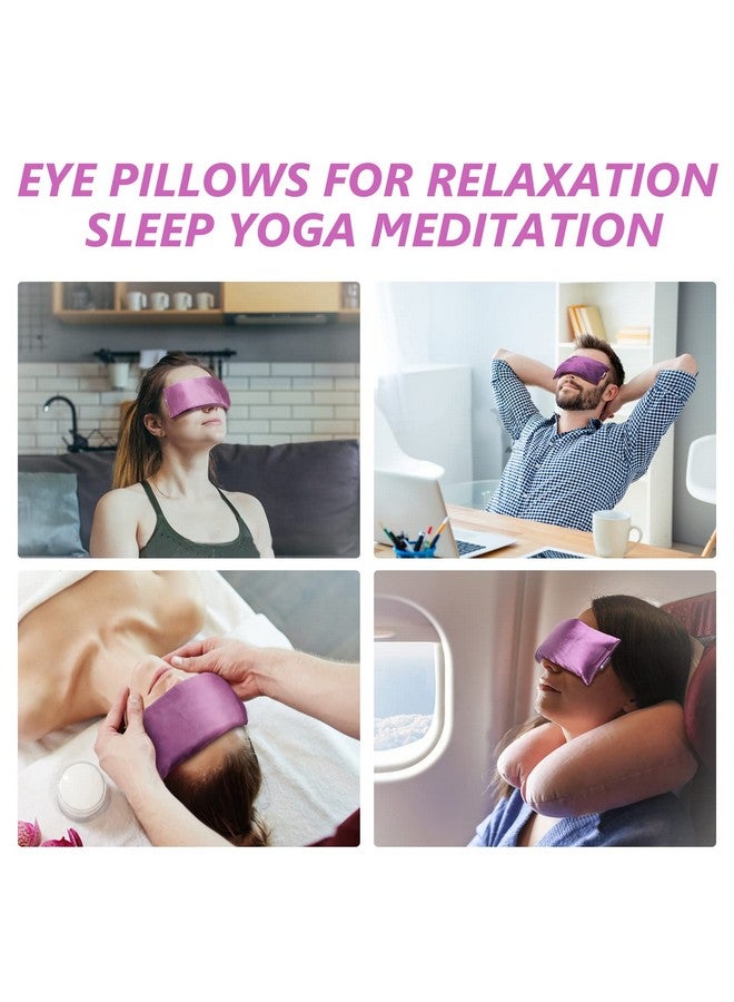RelaxCoo Lavender Eye Pillow for Relaxation, Yoga, Sleeping, Weighted Eye Mask Heated for Headache, Sinus, Dry Eyes Relief, Moist Heat Eye Compress, Meditation Accessories with Aromatherapy, Pack of 2 - Image 4